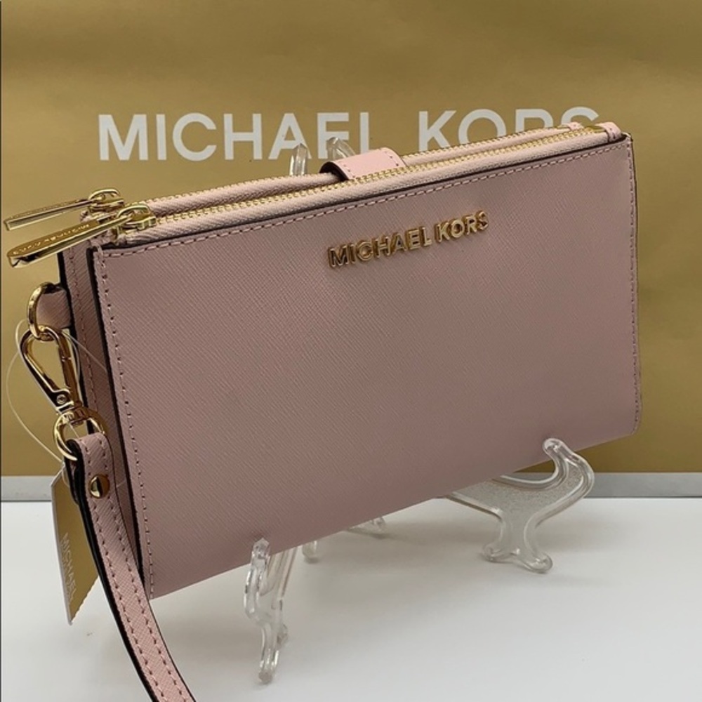 MICHAEL KORS LG DOUBLE ZIP WRISTLET BLOSSOM